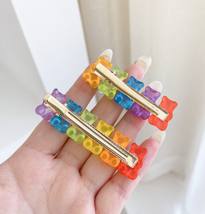 Candy Colored Gummy Bear Hair Clip