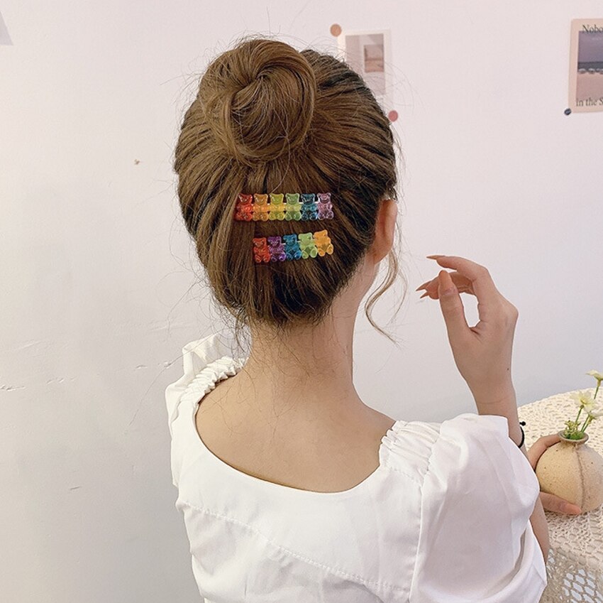 Candy Colored Gummy Bear Hair Clip