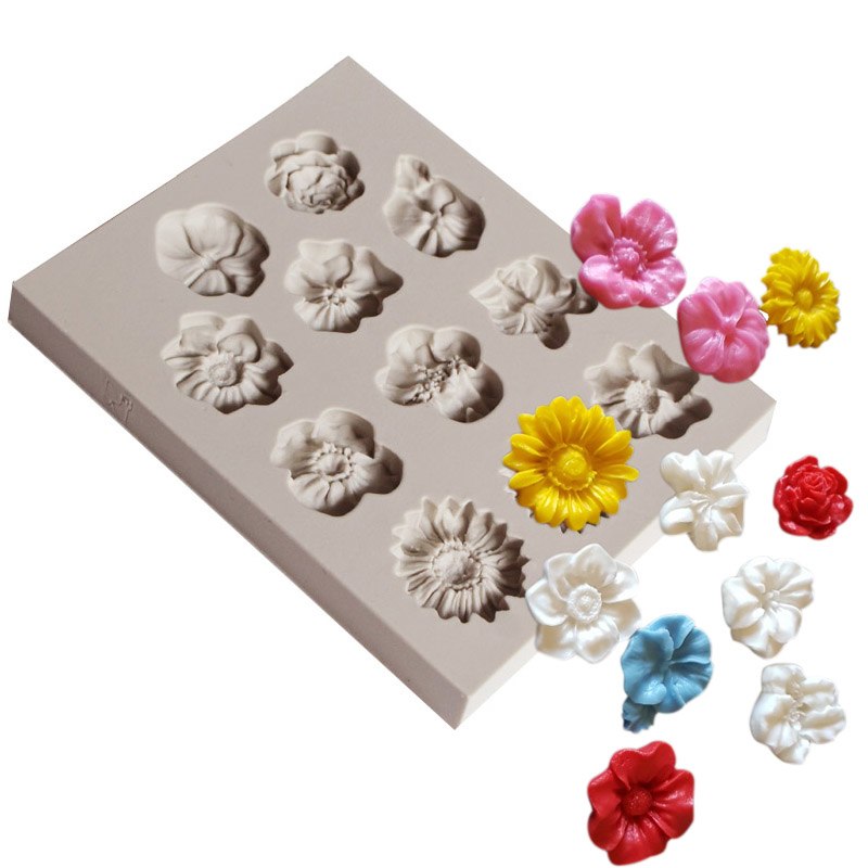 Candy Molds Silicone Flower Fondant Candy Molds Silicone Flower Fondant