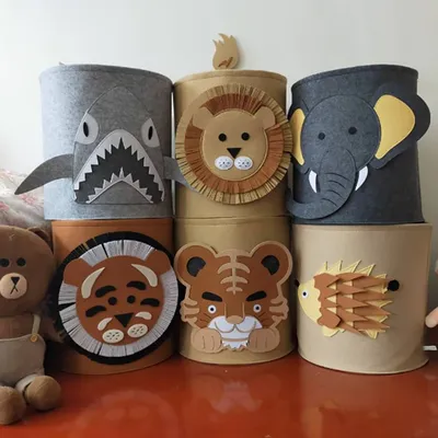 Canvas Animal Laundry Basket for Kids