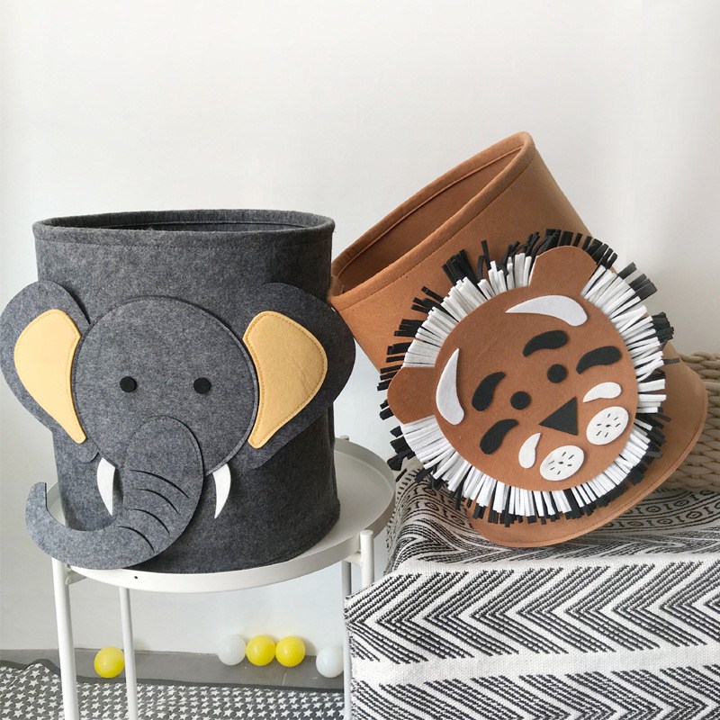 Canvas Animal Laundry Basket for Kids