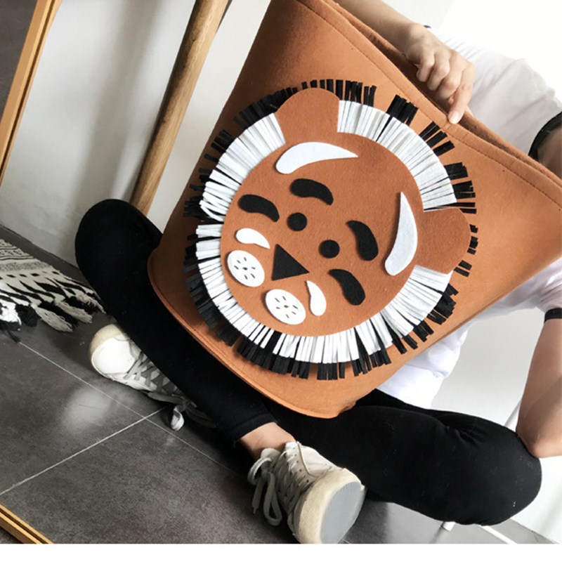 Canvas Animal Laundry Basket for Kids