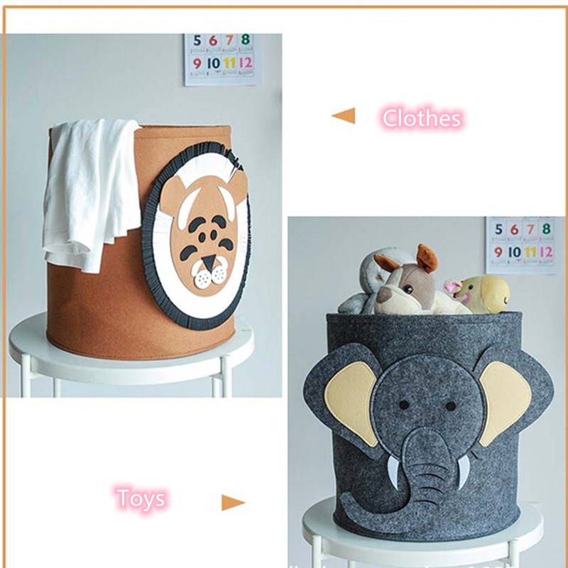 Canvas Animal Laundry Basket for Kids