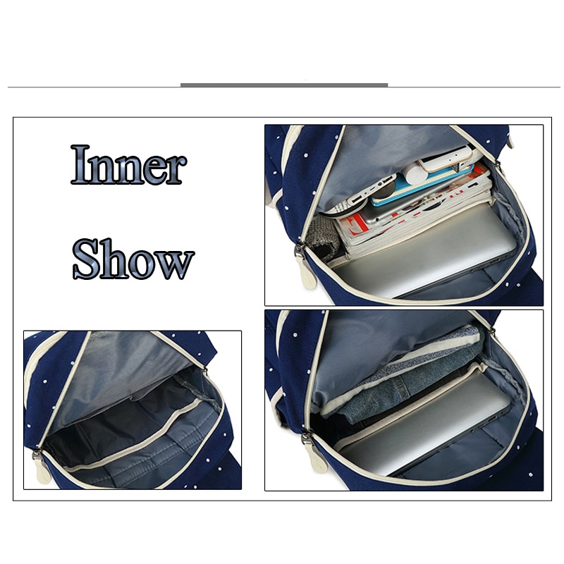Canvas Bag Sling Backpack Set (4pc Set)