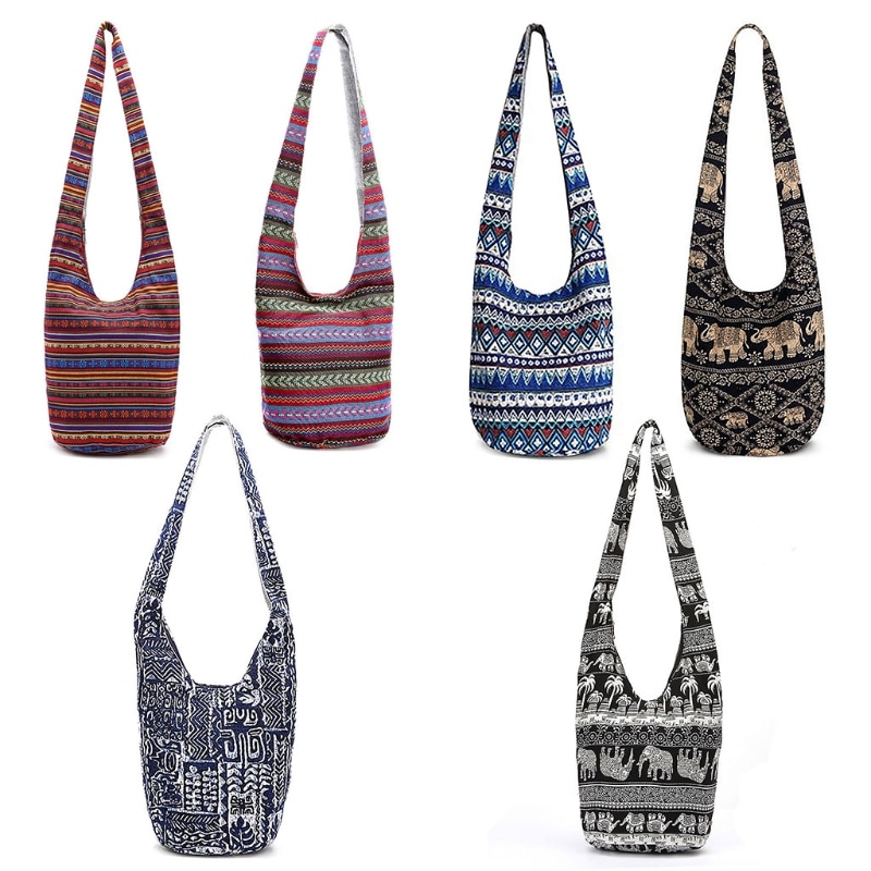Canvas Bohemian Crossbody Bag Canvas Bohemian Crossbody Bag