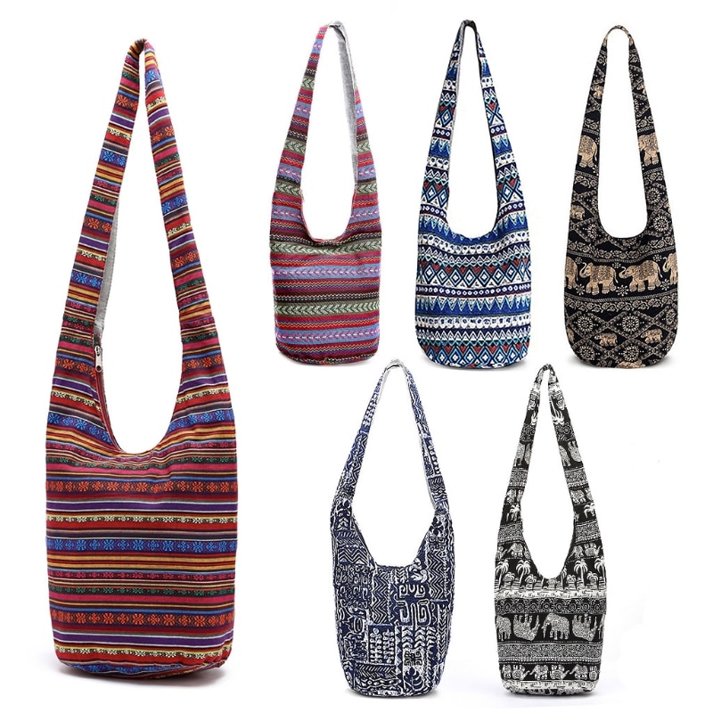 Canvas Bohemian Crossbody Bag