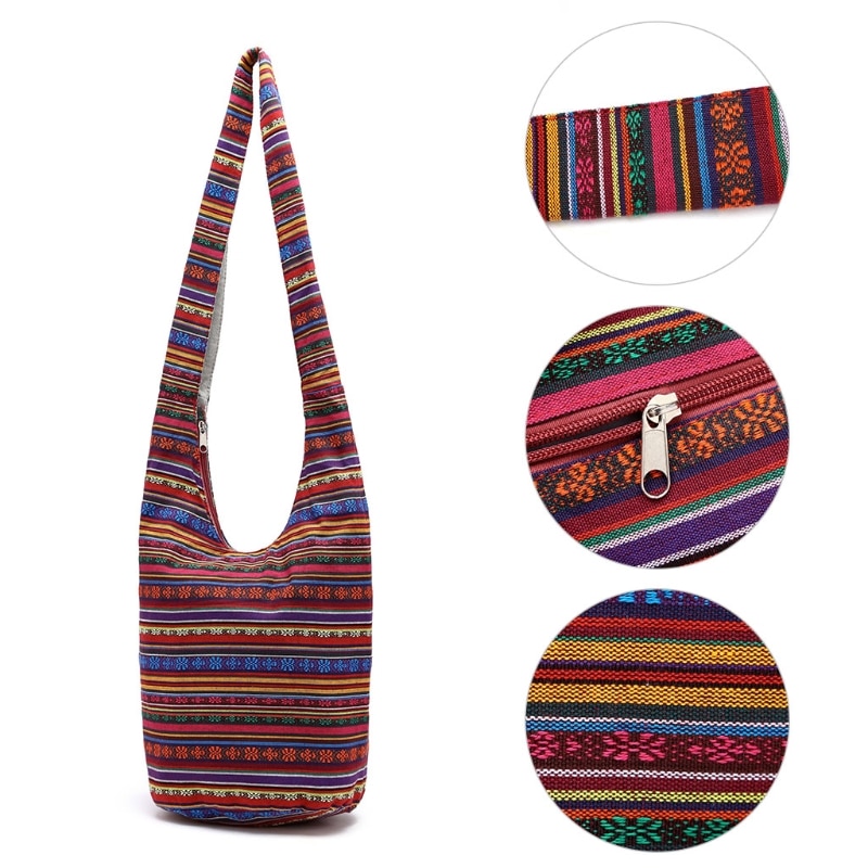 Canvas Bohemian Crossbody Bag