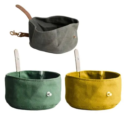 Canvas Fabric Foldable Dog Water Bowl Canvas Fabric Foldable Dog Water Bowl