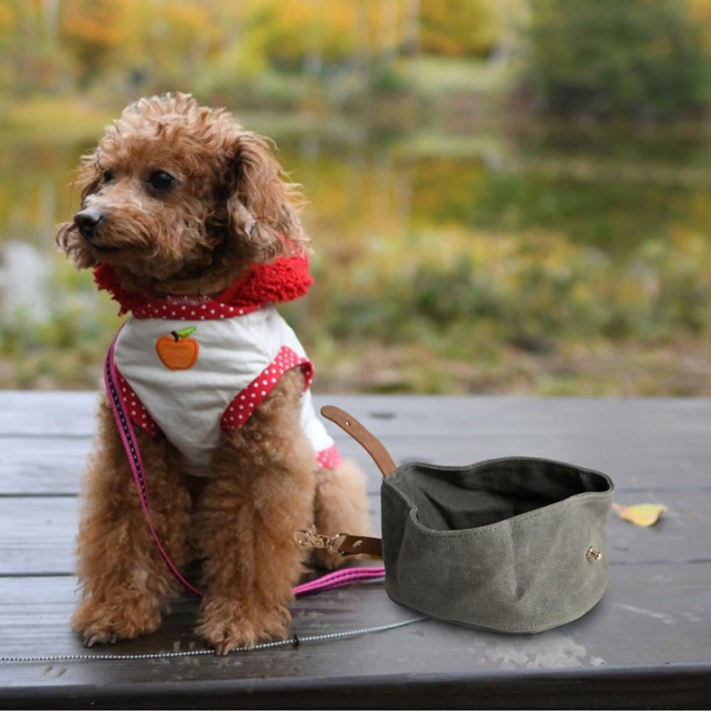 Canvas Fabric Foldable Dog Water Bowl Canvas Fabric Foldable Dog Water Bowl