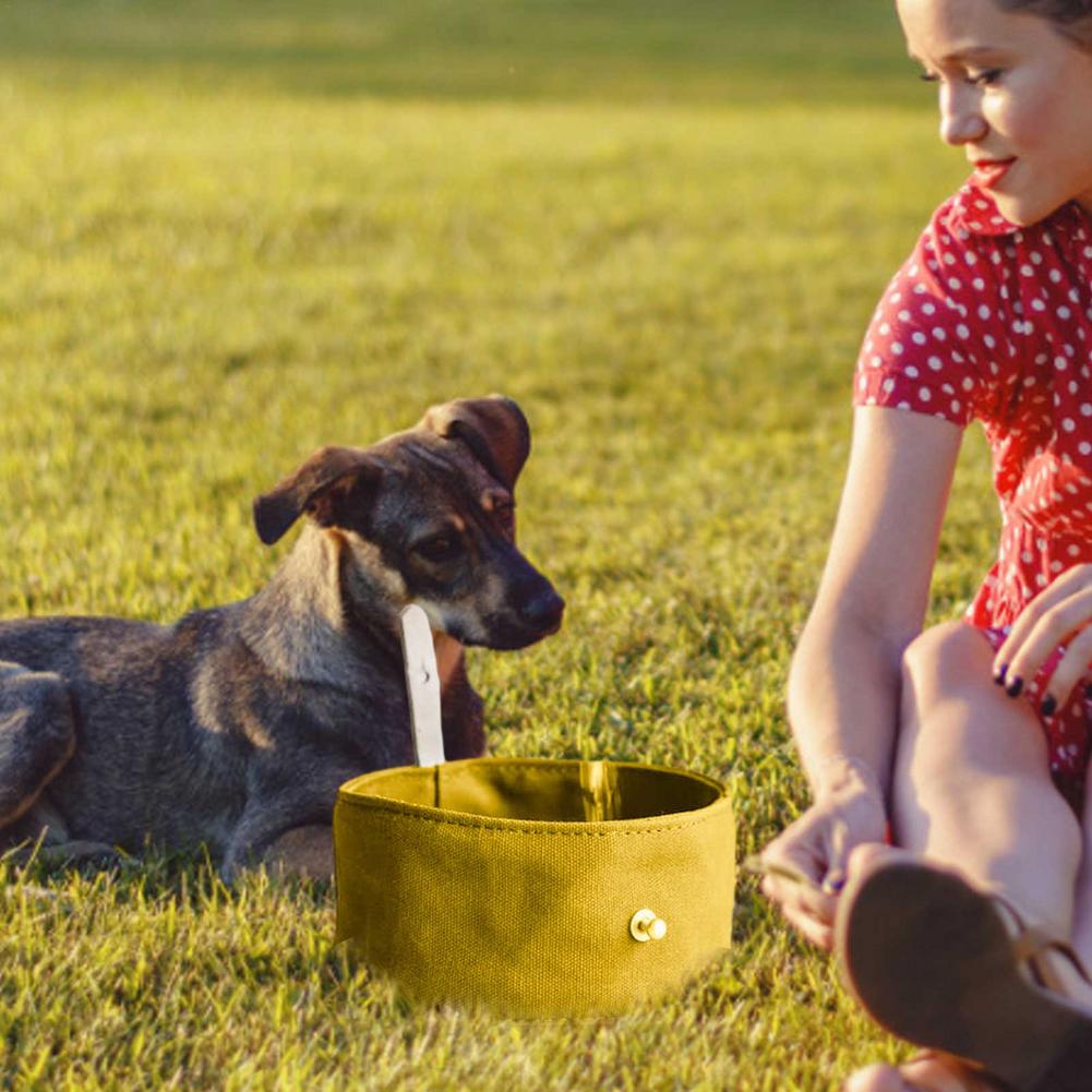Canvas Fabric Foldable Dog Water Bowl Canvas Fabric Foldable Dog Water Bowl