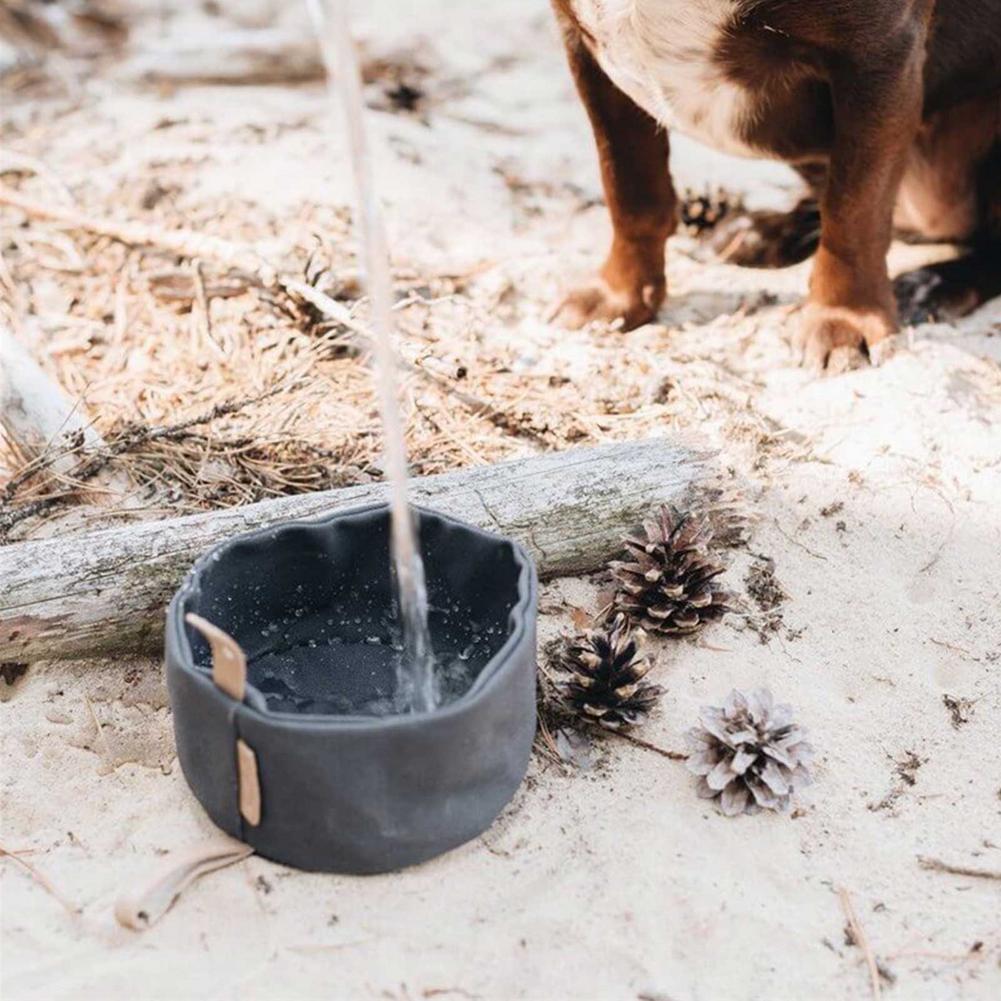 Canvas Fabric Foldable Dog Water Bowl Canvas Fabric Foldable Dog Water Bowl