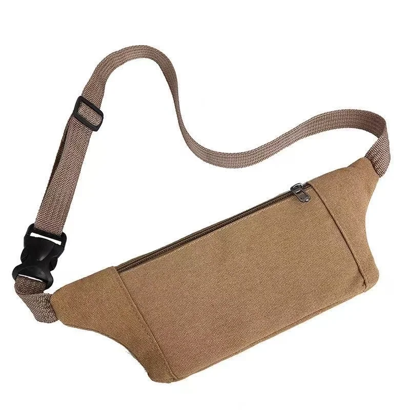 Canvas Fit Waistpack Mobile Waistpack Men's Sports Outdoor Leisure Running Anti theft Ultra Thin Invisible