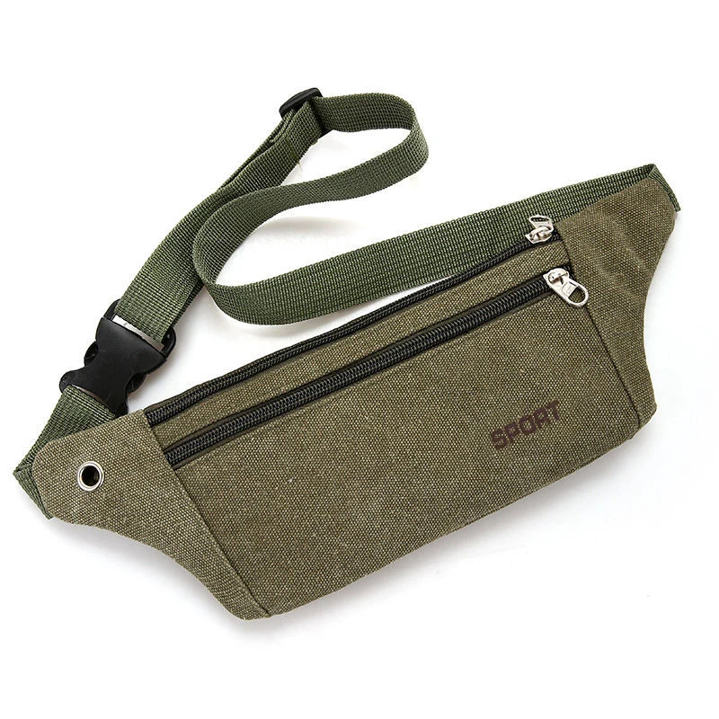 Canvas Fit Waistpack Mobile Waistpack Men's Sports Outdoor Leisure Running Anti theft Ultra Thin Invisible