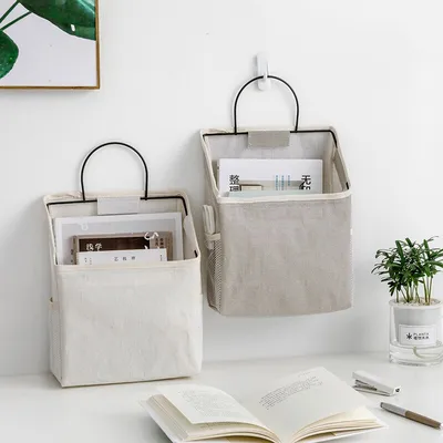 Canvas Hanging Book Holder Canvas Hanging Book Holder