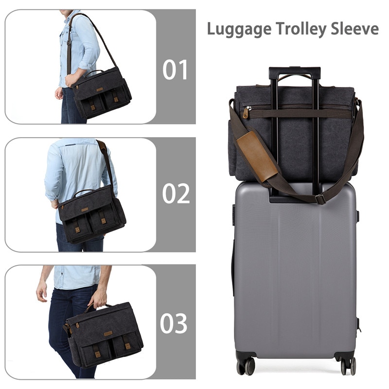 Canvas Messenger Bag for Men