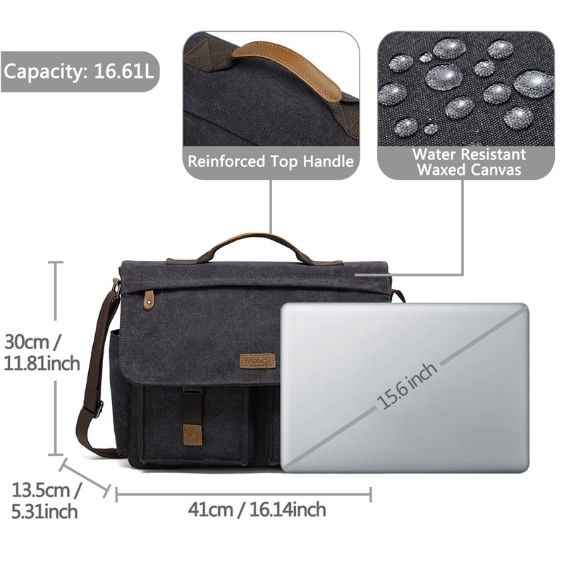 Canvas Messenger Bag for Men