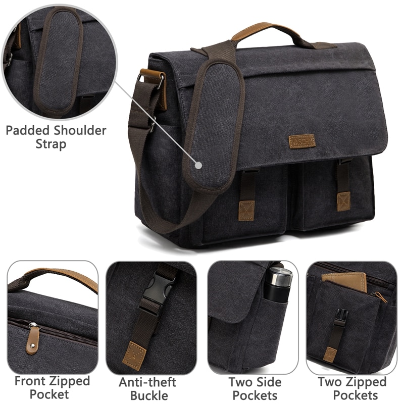 Canvas Messenger Bag for Men
