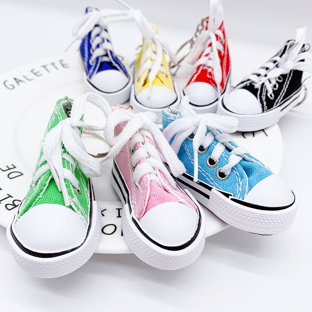 Canvas Shoe Mini Sneaker Keychain