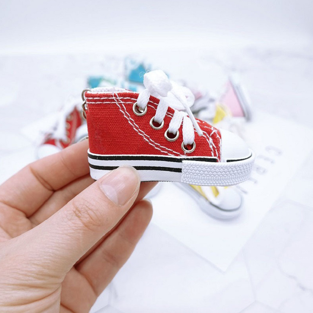 Canvas Shoe Mini Sneaker Keychain