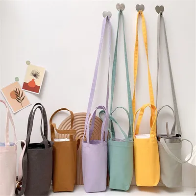 Canvas Shoulder Tumbler Bag