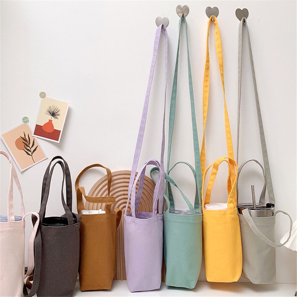 Canvas Shoulder Tumbler Bag