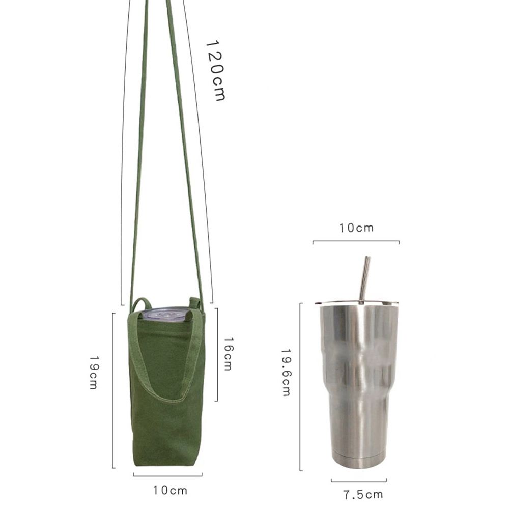 Canvas Shoulder Tumbler Bag
