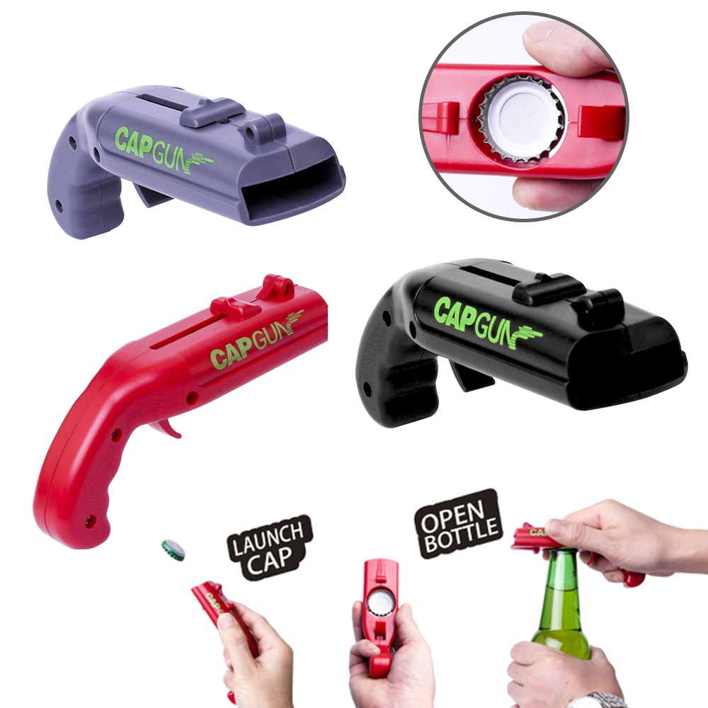 Cap Gun Bottle Opener and Launcher Cap Gun Bottle Opener and Launcher