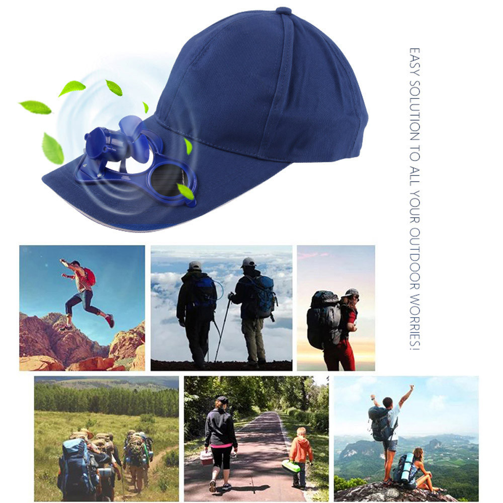 Cap with Fan Fashionable Solar Powered Cap Cap with Fan Fashionable Solar Powered Cap