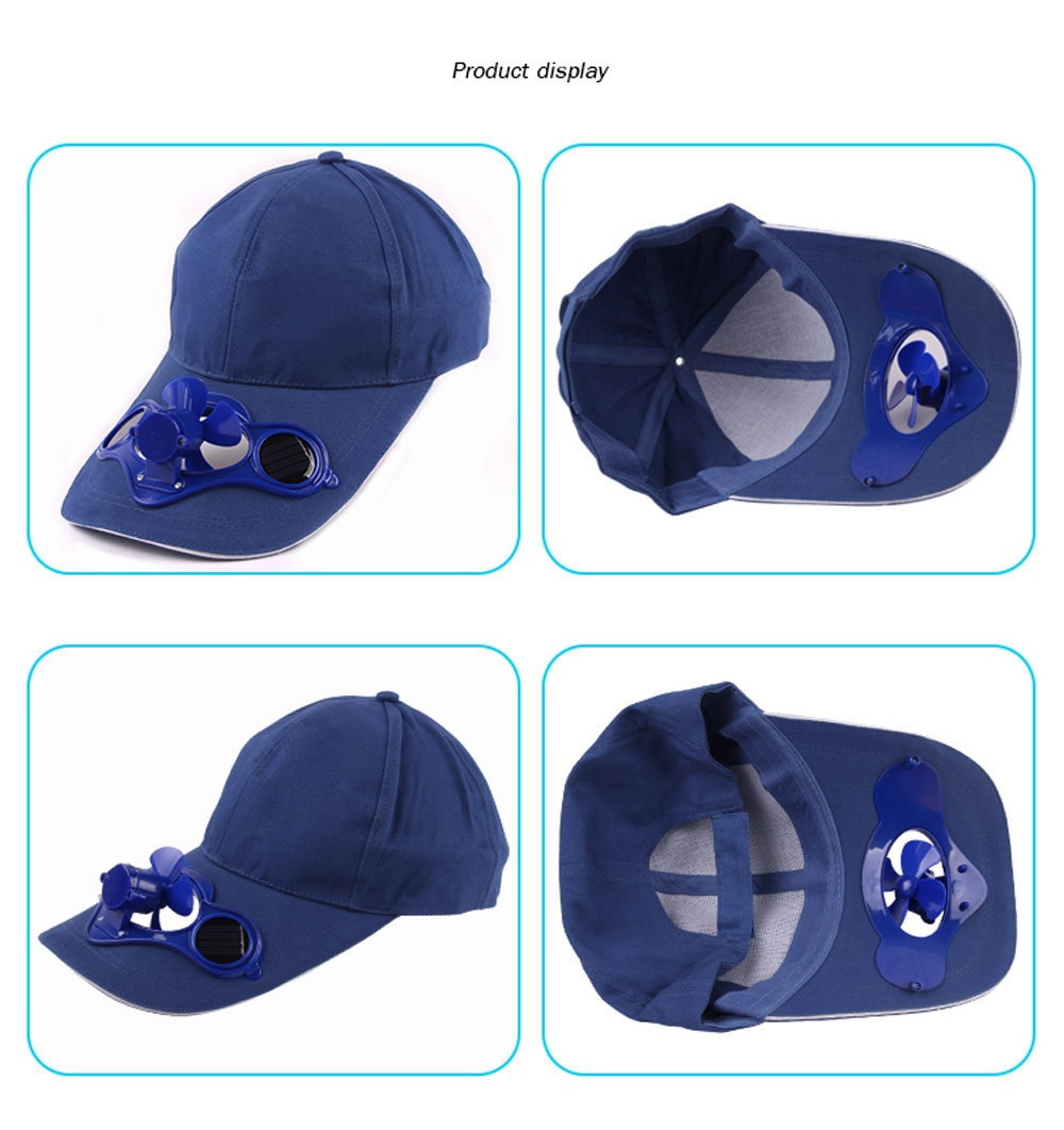 Cap with Fan Fashionable Solar Powered Cap Cap with Fan Fashionable Solar Powered Cap