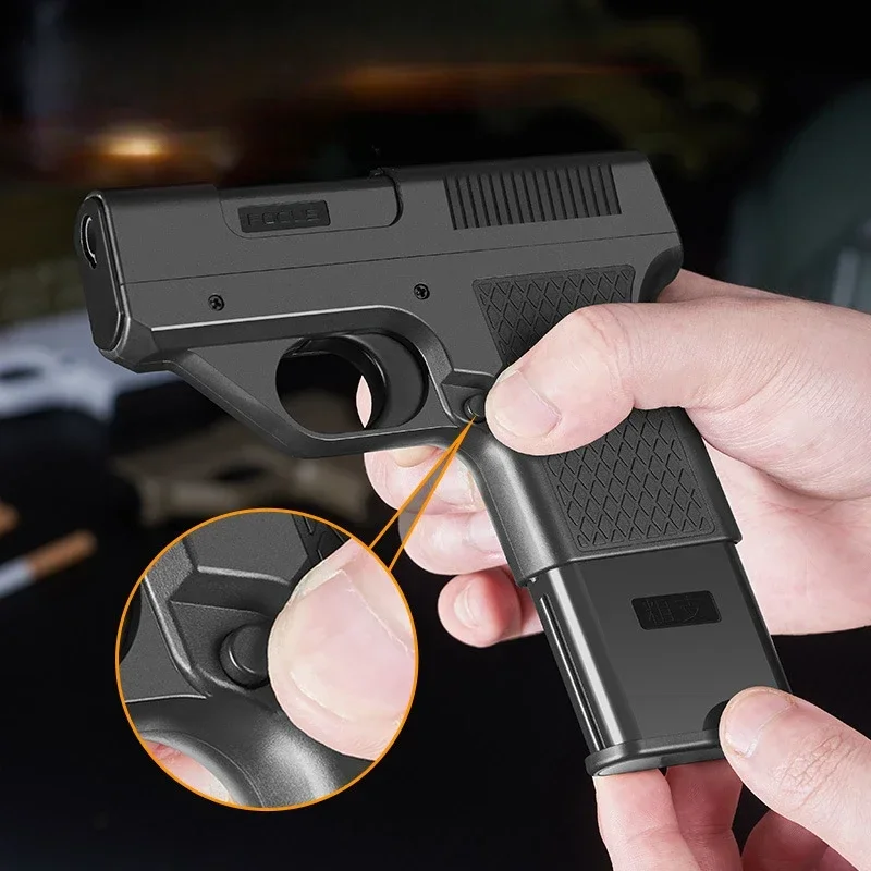 Capacity 10PCS Pistol Style Lighters with 3 Cigarette Case Jet Blue Flame Gas Lighter Windproof Cigar Lighter Gadgets Capacity 10PCS Pistol Style Lighters with 3 Cigarette Case Jet Blue Flame Gas Lighter Windproof Cigar Lighter Gadgets
