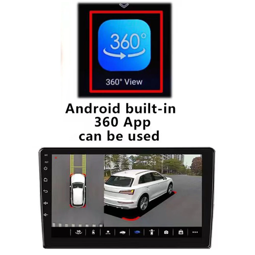 Car 360° Panoramic System Camera for Android Multimedia Screen, Android Multimedia System with 360APP Function Car 360° Panoramic System Camera for Android Multimedia Screen, Android Multimedia System with 360APP Function
