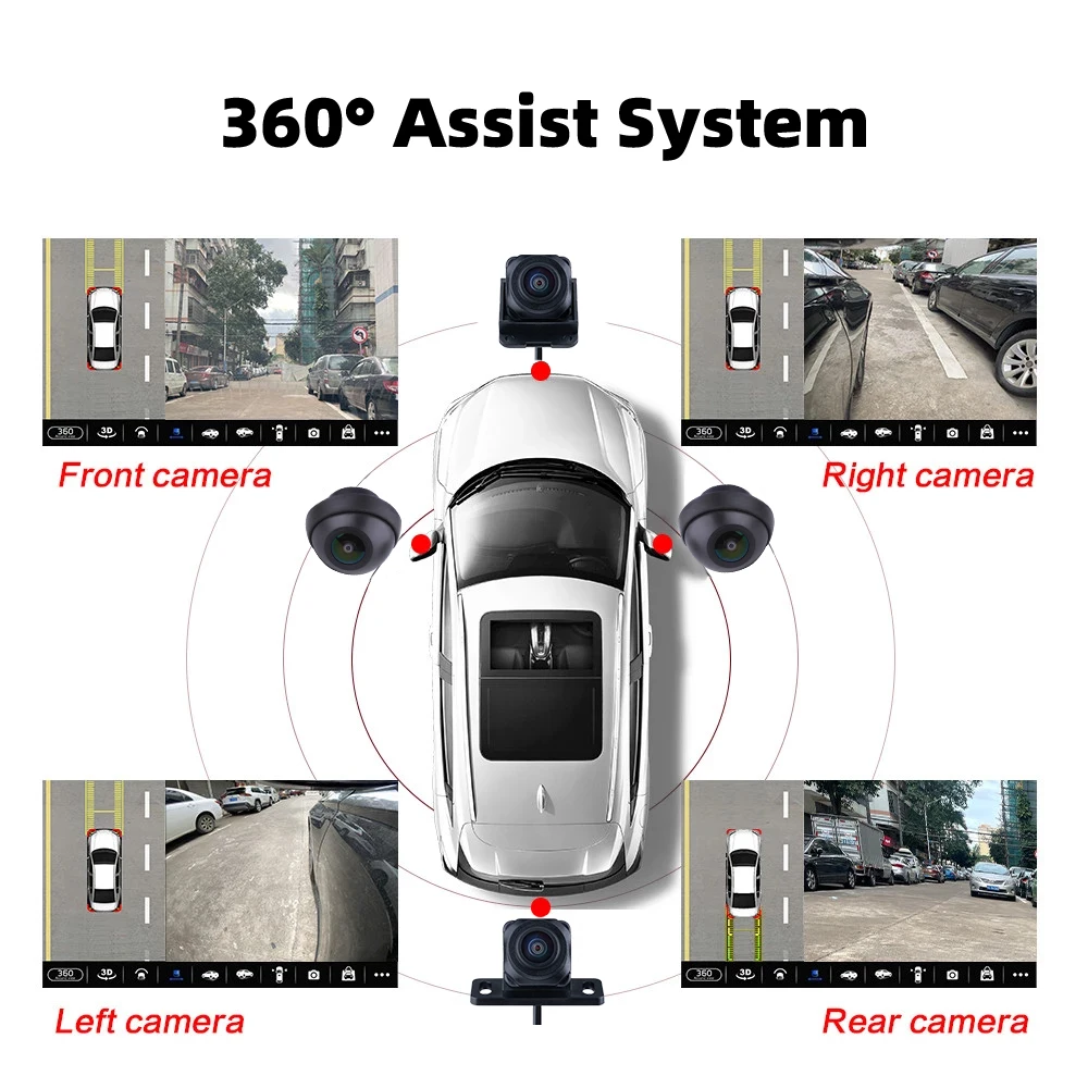 Car 360° Panoramic System Camera for Android Multimedia Screen, Android Multimedia System with 360APP Function Car 360° Panoramic System Camera for Android Multimedia Screen, Android Multimedia System with 360APP Function