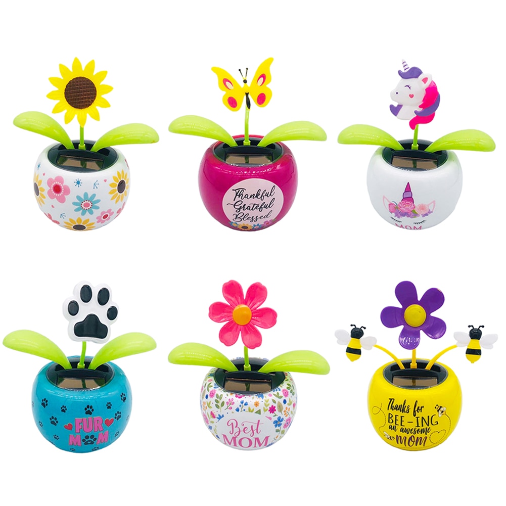 Car Dashboard Solar Dancing Flower