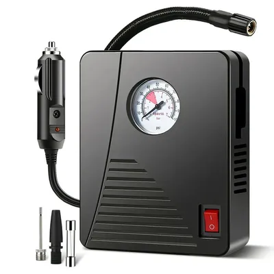 Car Electric Air Pump Mini Tire Inflator 12V 100PSI 35L/Min Portable Air Compressor For Car Motorcycles Bicycle Ball