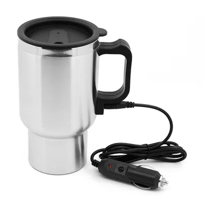 Car Electric Kettle Stainless Steel 450ml Kettle Pot Heated Automatic Shut Off for Water Tea Coffee Milk Car Kettle