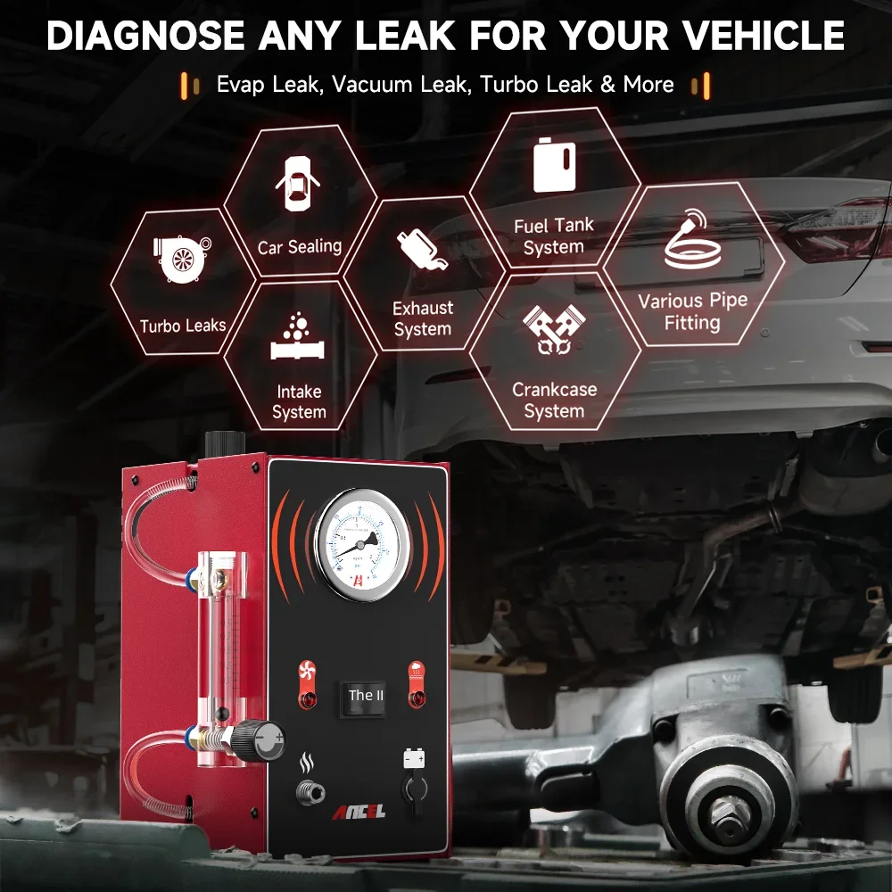 Car Evap Smoke Machine Oil Pipe Leaks Analyzer Tester Fuel Pipe Leakage Generator Auto EVAP System Diagnostic Tools