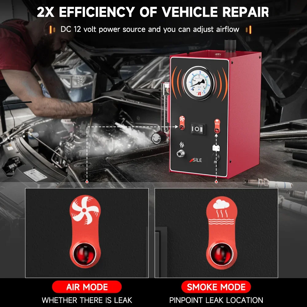 Car Evap Smoke Machine Oil Pipe Leaks Analyzer Tester Fuel Pipe Leakage Generator Auto EVAP System Diagnostic Tools