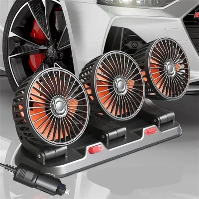 Car Fan 360° Adjustable 3 Head Air Fan Automotive Electric Fan USB/12V/24V Fan 2 Speeds Car Silent Fan For Home Desk Car Fan 360° Adjustable 3 Head Air Fan Automotive Electric Fan USB/12V/24V Fan 2 Speeds Car Silent Fan For Home Desk