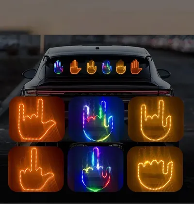 Car Finger Light With Remote Control Cool Funny Remote Control Led Lighting Road Rage Middle Finger Gesture Palm Light Car Finger Light With Remote Control Cool Funny Remote Control Led Lighting Road Rage Middle Finger Gesture Palm Light