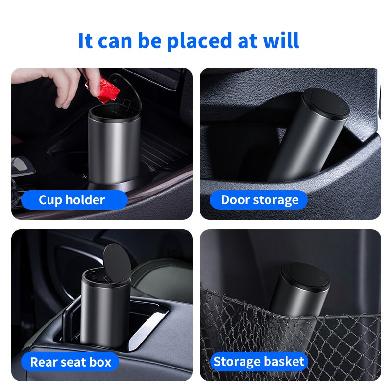 Car Garbage Can Alloy Trash Bin Car Garbage Can Alloy Trash Bin