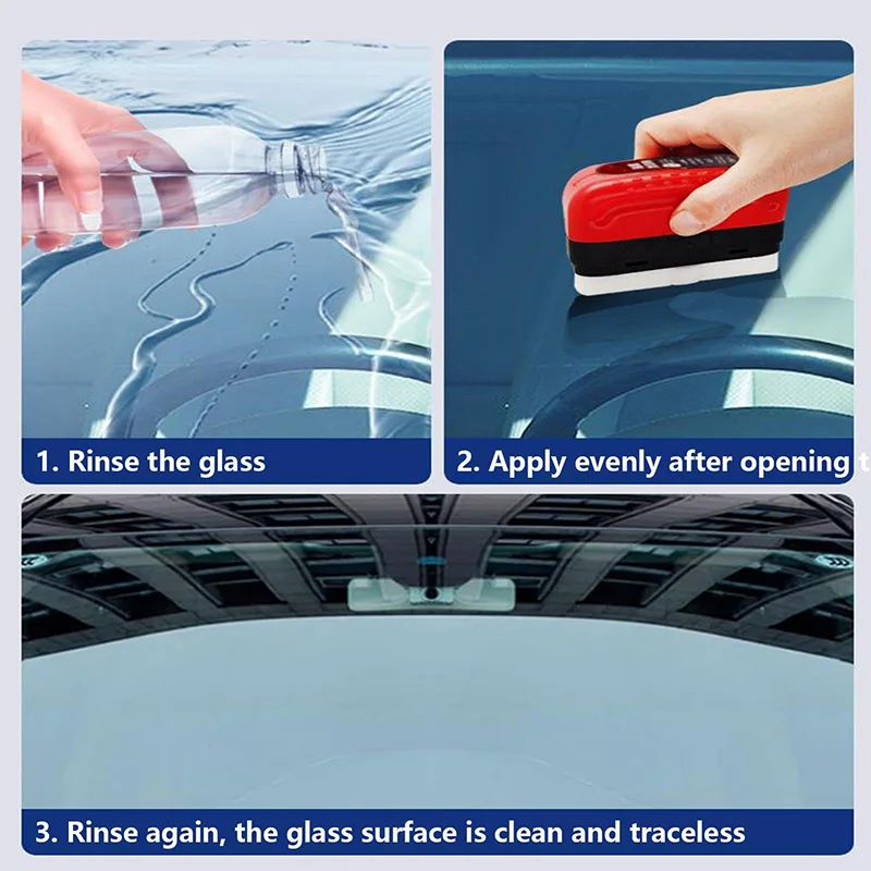 Car Glass Cleaner Cleaning Agent Restoring Windshield Luster Strongly Remove Dirt Car Glass Cleaning Brush Oil Film