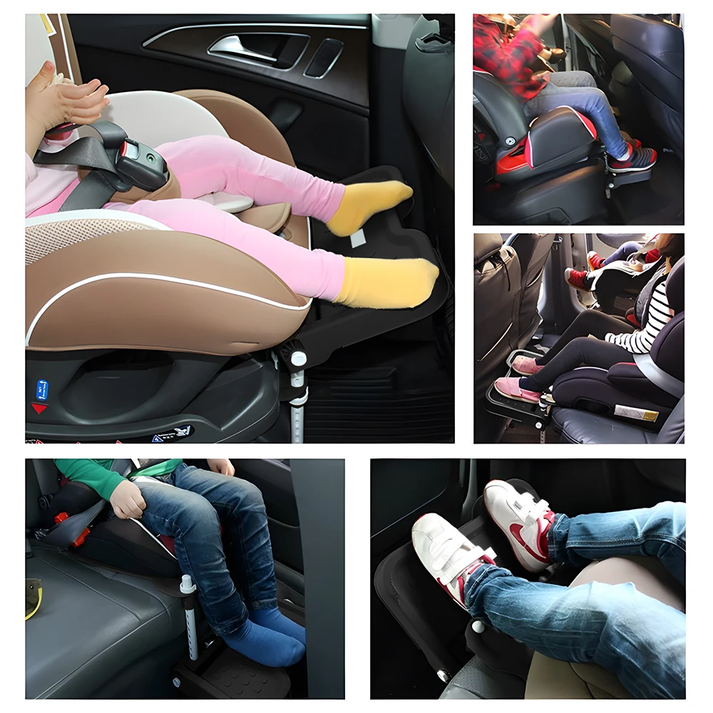 Car Interior Children Safety Seat Footrest Adjustable Supportor Pram Footrest Attachment Baby Kids Foot Pedal Holder