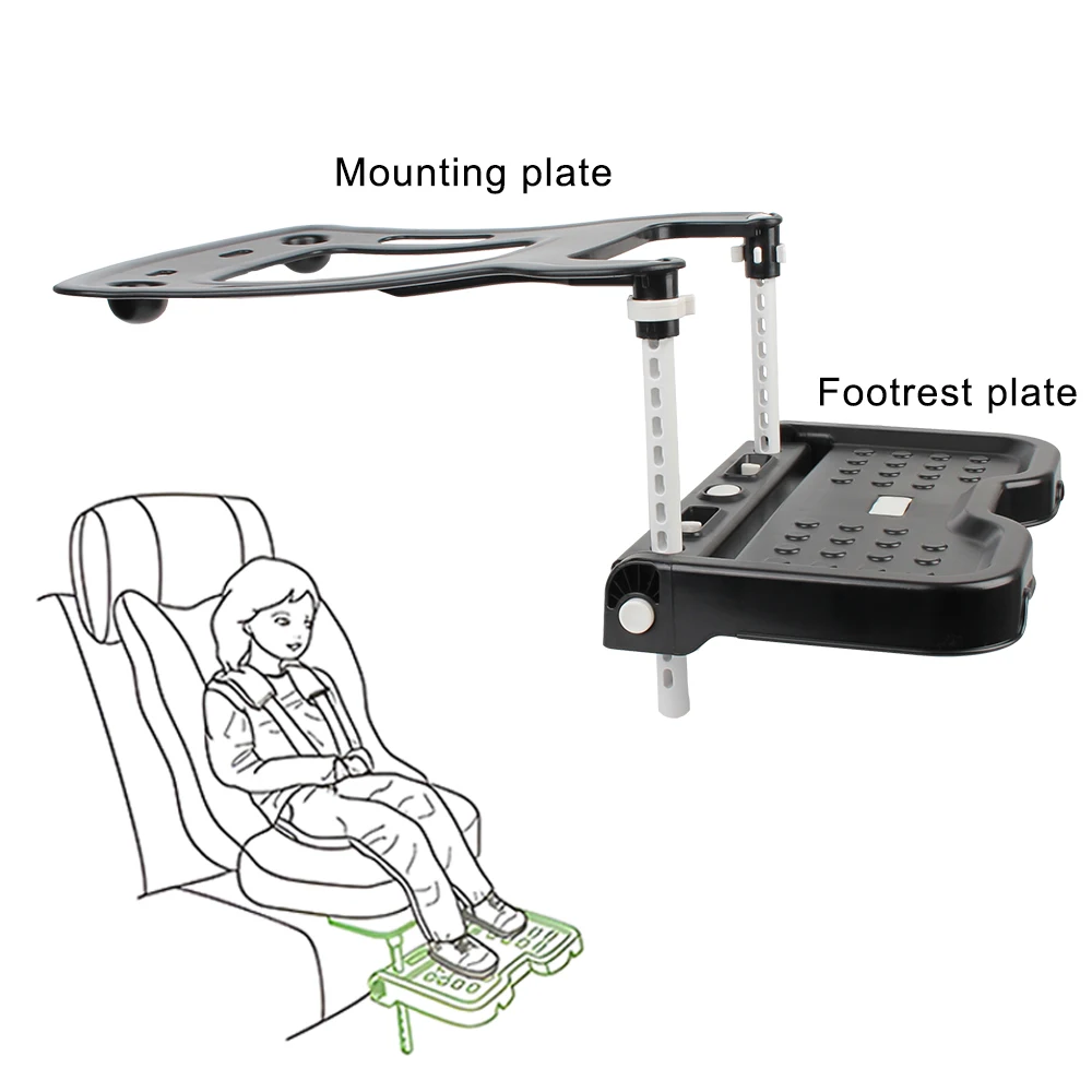 Car Interior Children Safety Seat Footrest Adjustable Supportor Pram Footrest Attachment Baby Kids Foot Pedal Holder