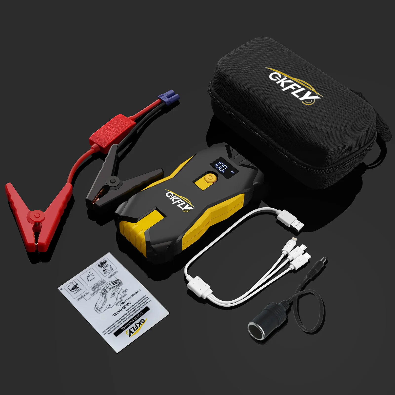 Car Jump Starter Portable 12V Petrol Diesel Starting Device Cables Portable Power Bank 1200A Car Battery Charger Buster Car Jump Starter Portable 12V Petrol Diesel Starting Device Cables Portable Power Bank 1200A Car Battery Charger Buster