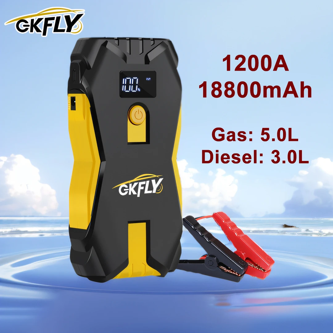 Car Jump Starter Portable 12V Petrol Diesel Starting Device Cables Portable Power Bank 1200A Car Battery Charger Buster Car Jump Starter Portable 12V Petrol Diesel Starting Device Cables Portable Power Bank 1200A Car Battery Charger Buster