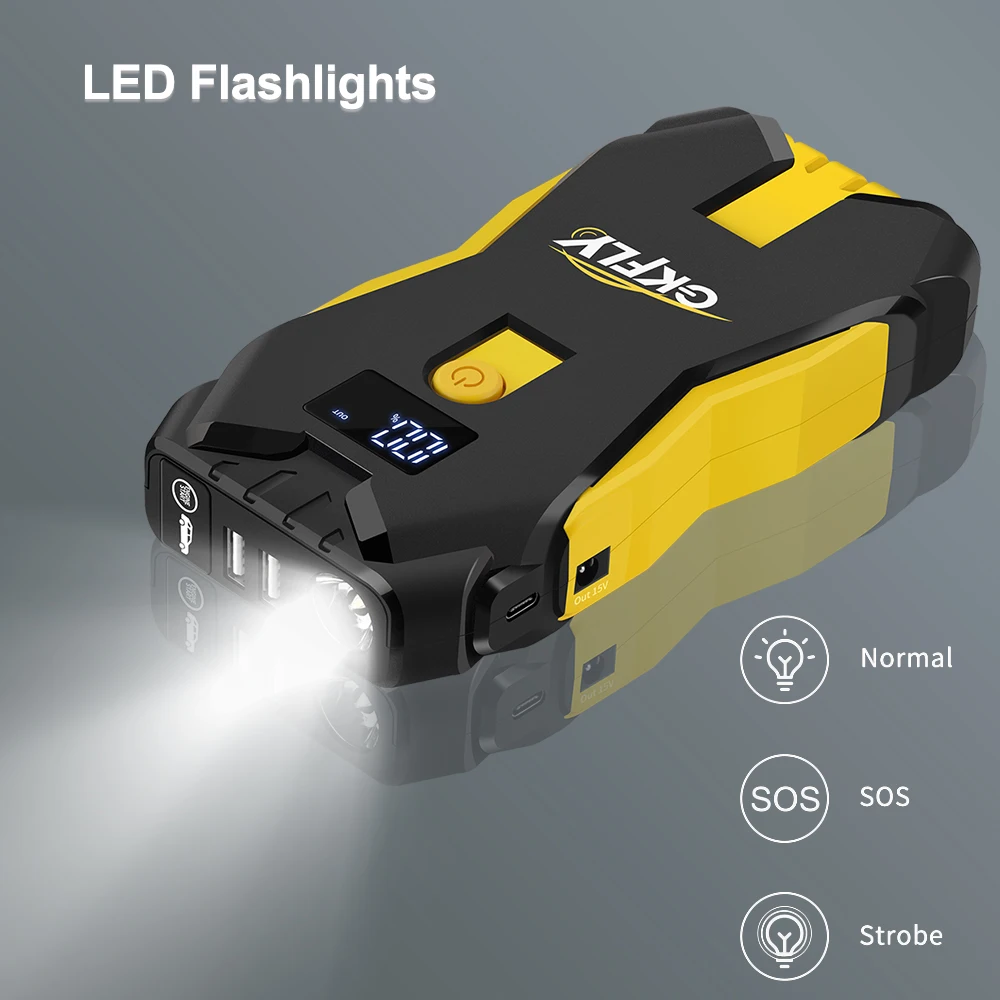 Car Jump Starter Portable 12V Petrol Diesel Starting Device Cables Portable Power Bank 1200A Car Battery Charger Buster Car Jump Starter Portable 12V Petrol Diesel Starting Device Cables Portable Power Bank 1200A Car Battery Charger Buster