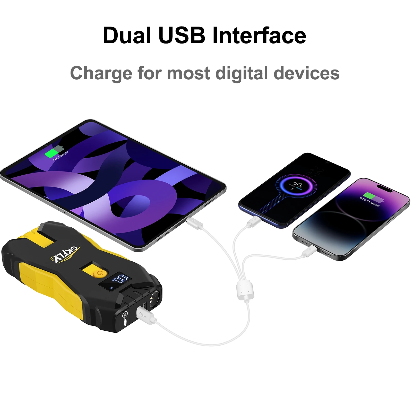 Car Jump Starter Portable 12V Petrol Diesel Starting Device Cables Portable Power Bank 1200A Car Battery Charger Buster Car Jump Starter Portable 12V Petrol Diesel Starting Device Cables Portable Power Bank 1200A Car Battery Charger Buster