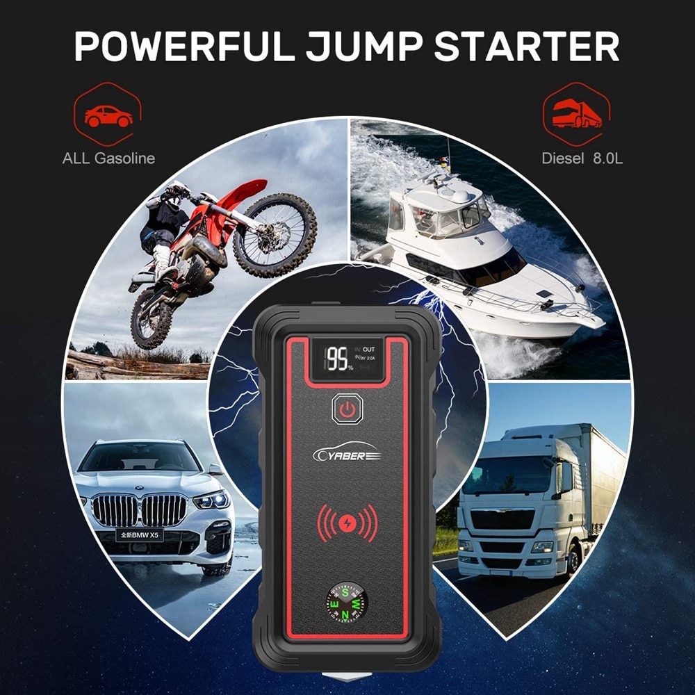 Car Jump Starter Powerbank with LCD Screen Car Jump Starter Powerbank with LCD Screen