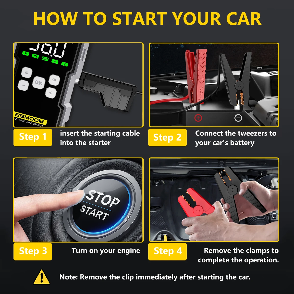 Car Jump Starter With Air Compressor LCD Screen 21800mAh Portable Booster Charger 6000A Powerful Car Battery Starting