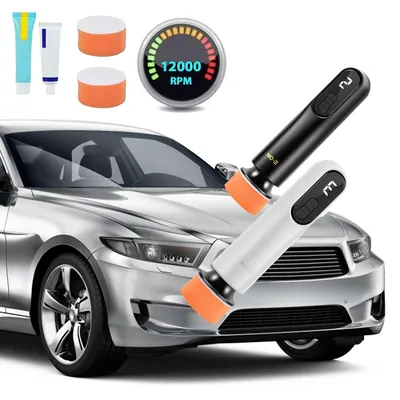 Car Polisher Machine 2000mAh Mini Cordless Electric Polishing Wax Tool Adjustable 3 Speeds LED Display Auto Polish for